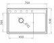 Zlew Pyramis CAMEA 79x50 1B1D R black edition 1