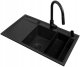 Zlew Pyramis CAMEA 79x50 1B1D R black edition 2