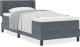 vidaXL Łóżko Box Spring z Materacem VidaXL Szare 90x200 cm Aksamitne 1