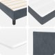 vidaXL Łóżko Box Spring z Materacem VidaXL Szare 90x200 cm Aksamitne 2