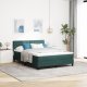 Łóżko Box Spring z materacem i LED Ciemnozielone 140x200 cm Aksamit 1