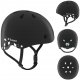 Kask Rowerowy Dziecięcy Tulano Czarny Lekki Regulowany 48-52 Cm Odblask 1