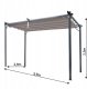 Metalowa pergola do ogrodu 3x4x2,3m beżowa, altana, pergola ogrodowa 3