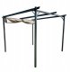 Metalowa pergola do ogrodu 3x4x2,3m beżowa, altana, pergola ogrodowa 6