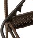 Leżak słoneczny z poduszką Brązowy 63x200x81 cm Poli Rattan 6