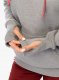 Bluza z kapturem damska Ocun Hoodie - grey paloma/silverscone 7