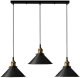 Lampa sufitowa metalowa klosz retro wisząca AT32-3SZ-Black 1
