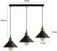 Lampa sufitowa metalowa klosz retro wisząca AT32-3SZ-Black 2