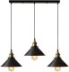 Lampa sufitowa metalowa klosz retro wisząca AT32-3SZ-Black 3