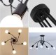 Lampa sufitowa metalowa loft supła wisząca AT42-5SZ-Black 1