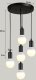 Lampa sufitowa metalowa loft retro wisząca AT29-5SZ-Black 1