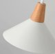Lampa sufitowa metalowa klosz lite drewno wisząca AT33-3SZ-White 1