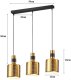 Lampa sufitowa loftowa metalowa wisząca AT37-3SZ-Gold 3
