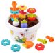 Hola Zestaw sorter zabawka sensoryczna montessori ogródek piramida kwiatki 8