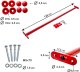 4iQ Group Drążek Metalowy na Plac Zabaw Długi 125cm czerwony do podciągania bujania 9