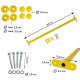 Drążek Metalowy Żółty 90cm Uchwyt do podciągania 5