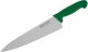 Nóż kucharski HACCP 400 mm, ostrze szerokie, gładkie, spiczaste 265 mm, zielony | TECHNICA, Silver Line 2