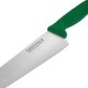 Nóż kucharski HACCP 400 mm, ostrze szerokie, gładkie, spiczaste 265 mm, zielony | TECHNICA, Silver Line 3
