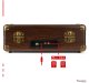 Gramofon w walizce RP114W Audizio brązowy one size 17