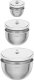 Zwilling Zestaw 3 stalowych misek próżniowych z pokrywką  Zwilling Fresh &Save Trilogy 2