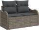 vidaXL Zestaw 8-częściowy sofa ogrodowa z poduszkami szary polirattan 3