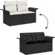 Zestaw sof ogrodowych vidaXL 8 części z poduszkami Czarny Polirattan 5