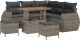 Zestaw Sof Ogrodowych vidaXL 8 Elementów z Poduszkami Szary Polirattan Akacja 2