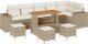 vidaXL Zestaw sof ogrodowych 10-częściowy z poduszkami z beżowego polirattanu i akacji 1