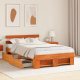 vidaXL Rama łóżka z szufladami Brąz woskowany 135x190 cm Lite drewno sosnowe 2