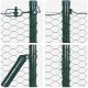 Ogrodzenie heksagonalne Zielone 1x10 m Stalowe 7
