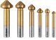 Wiertła fazujące stożkowe pogłębiacze TiN, 6.3-20.5 mm, zestaw 6 szt. 1