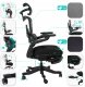 Nario-500 Niezwykle ergonomiczny fotel biurowy z podnóżkiem i pełną regulacją 11
