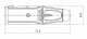 Gniazdo Jack 6.3mm na kabel Roxtone RJ3FP-BG 4