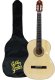 Zestaw: Gitara klasyczna 4/4 39" kolor naturalny GKS39NAT Golden Guitar+ pokrowiec tuner struny kostki one size 18