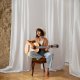 Zestaw: Gitara klasyczna 4/4 39" kolor naturalny GKS39NAT Golden Guitar+ pokrowiec tuner struny kostki one size 22