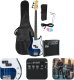 Gitara basowa - kompletny zestaw -Golden Guitar PBGB-40 czarno-niebieska one size 1