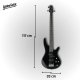 Gitara basowa kompletny zestaw Golden Guitar PBGB-50 Czarna one size 5