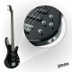 Gitara basowa kompletny zestaw Golden Guitar PBGB-50 Czarna one size 7