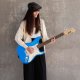 Gitara elektryczna - kompletny zestaw - Golden Guitar STEG-20 Niebieska Stratocaster one size 16