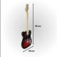 Gitara elektryczna - kompletny zestaw -Golden Guitar TEEG-30 Czarno-czerwona Telecaster one size 10
