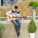 Zestaw: Gitara klasyczna naturalna 4/4 39" Golden Guitar+ pokrowiec tuner struny kostki one size 10