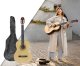 Zestaw: Gitara klasyczna naturalna 4/4 39" Golden Guitar+ pokrowiec tuner struny kostki one size 1