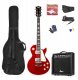 Zestaw: Gitara elektryczna GigKit w stylu LP ciemnoczerwona+ wzmacniacz+ akcesoria one size 1
