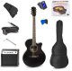 Zestaw: Gitara elektroakustyczna ShowKit Max czarna+ wzmacniacz+ akcesoria one size 2