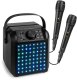 Głośnik Karaoke LED 2x mikrofon KAR50B Fenton Czarny one size 2