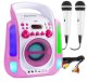Karaoke system z CD i 2 mikrofonami SBS30P różowy one size 1