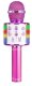 Mikrofon karaoke z głośnikami BT MP3 efekt LED różowy one size 1