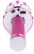 Mikrofon karaoke z głośnikami BT MP3 efekt LED różowy one size 6