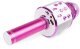 Mikrofon karaoke z głośnikami BT MP3 efekt LED różowy one size 7