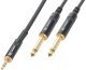 Kabel mini Jack męski (3,5mm) Stereo - 2x Jack 6,3mm Mono 3m one size 2